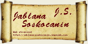 Jablana Šoškoćanin vizit kartica